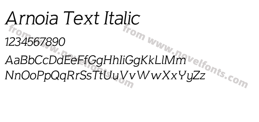Arnoia Text ItalicPreview
