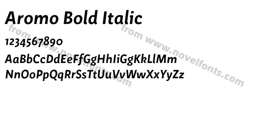 Aromo Bold ItalicPreview