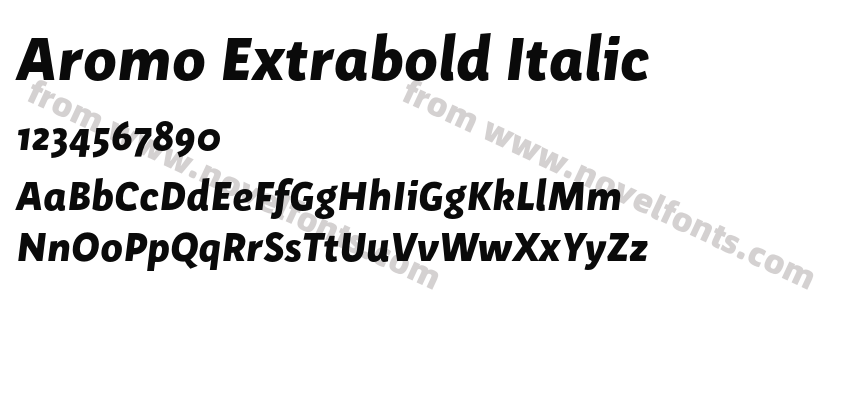 Aromo Extrabold ItalicPreview