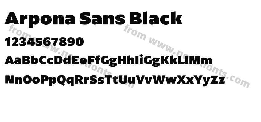 Arpona Sans BlackPreview