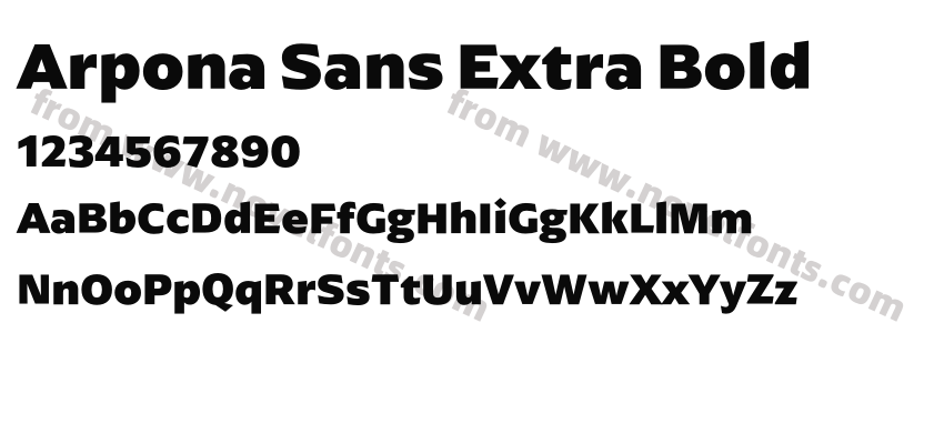Arpona Sans Extra BoldPreview