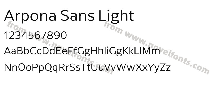 Arpona Sans LightPreview