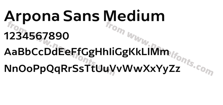 Arpona Sans MediumPreview