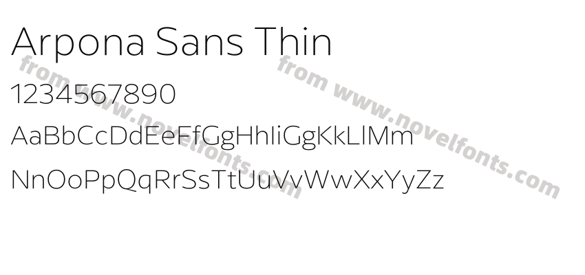 Arpona Sans ThinPreview