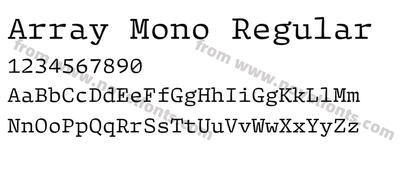 Array Mono RegularPreview