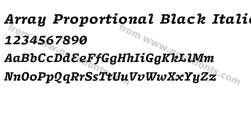 Array Proportional Black ItalicPreview