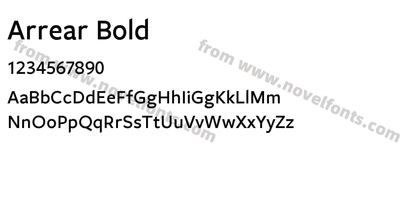 Arrear BoldPreview