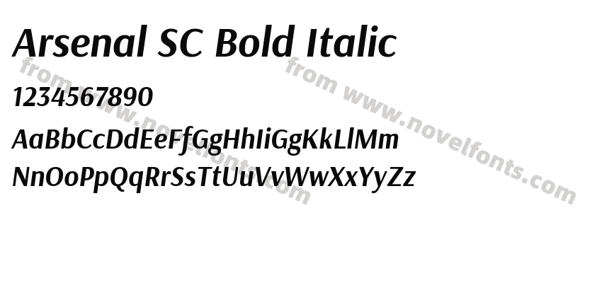 Arsenal SC Bold ItalicPreview