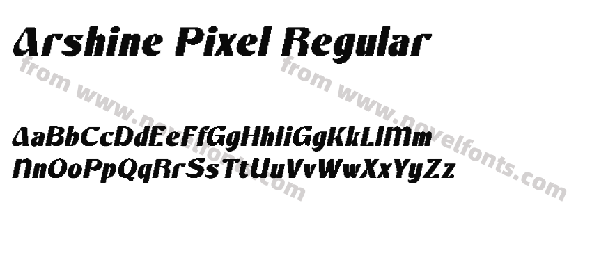 Arshine Pixel RegularPreview