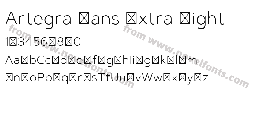 Artegra Sans Extra LightPreview