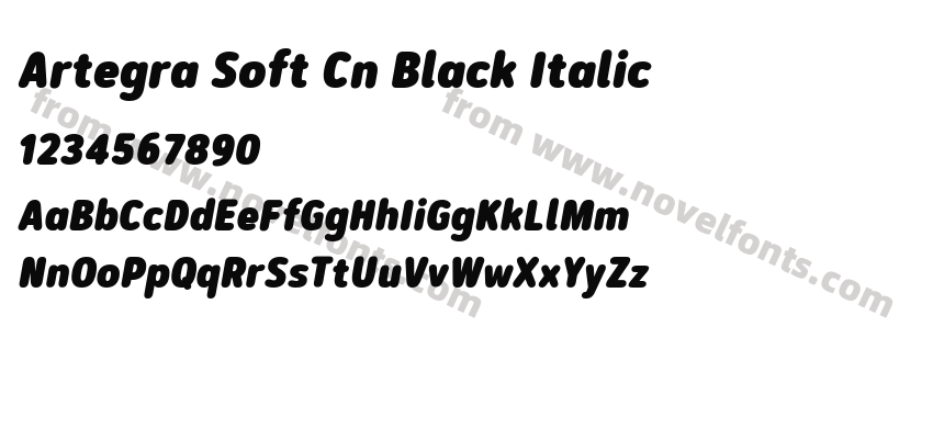 Artegra Soft Cn Black ItalicPreview