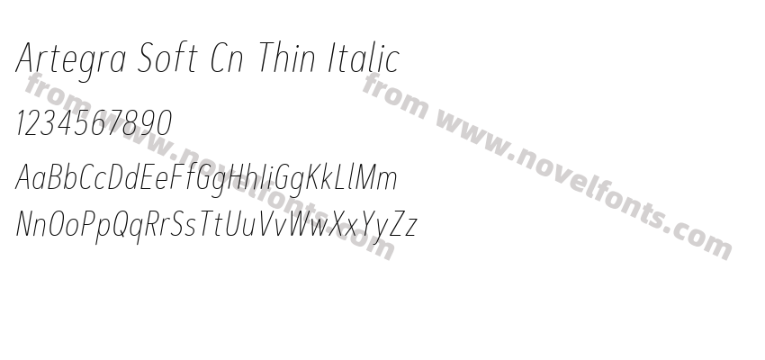 Artegra Soft Cn Thin ItalicPreview
