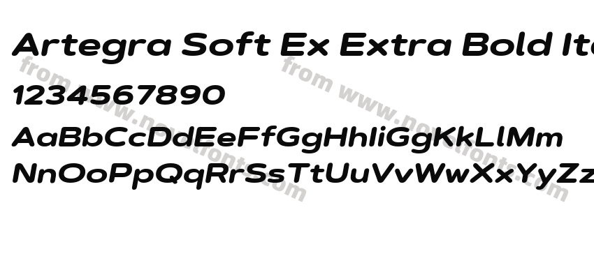 Artegra Soft Ex Extra Bold ItalicPreview
