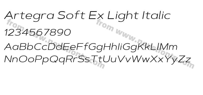 Artegra Soft Ex Light ItalicPreview