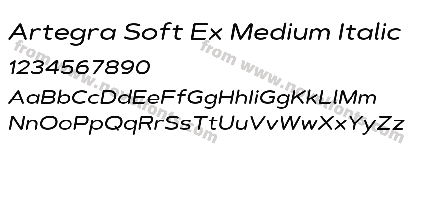 Artegra Soft Ex Medium ItalicPreview
