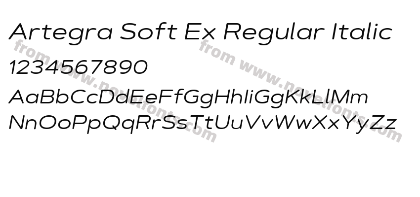 Artegra Soft Ex Regular ItalicPreview
