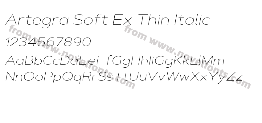 Artegra Soft Ex Thin ItalicPreview