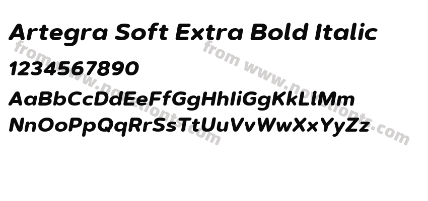 Artegra Soft Extra Bold ItalicPreview