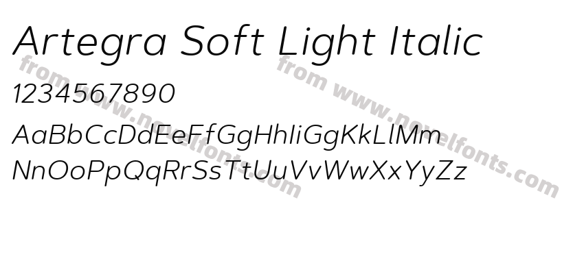 Artegra Soft Light ItalicPreview
