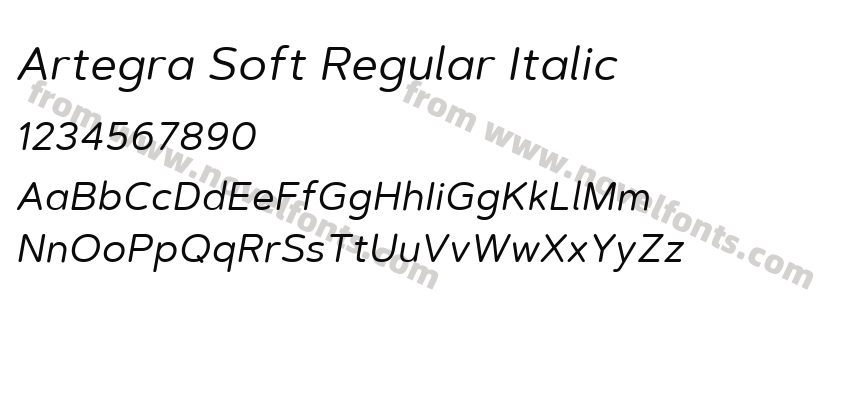 Artegra Soft Regular ItalicPreview