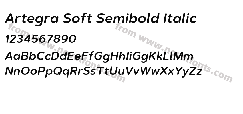 Artegra Soft Semibold ItalicPreview