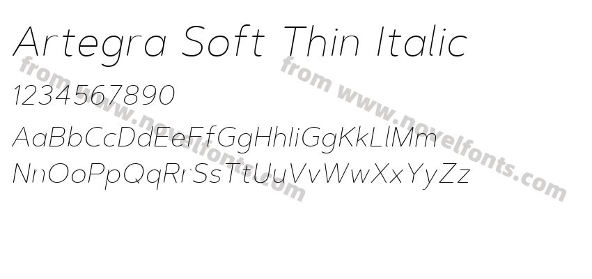 Artegra Soft Thin ItalicPreview