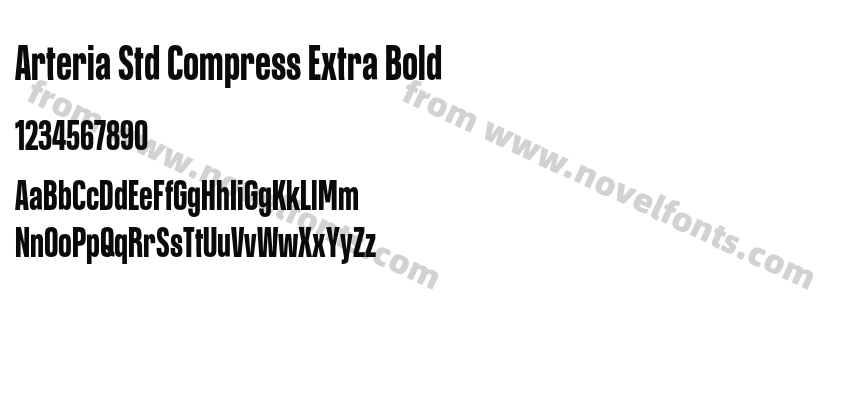 Arteria Std Compress Extra BoldPreview