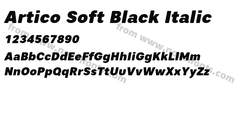 Artico Soft Black ItalicPreview