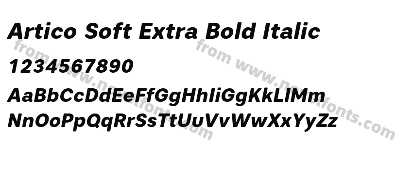 Artico Soft Extra Bold ItalicPreview