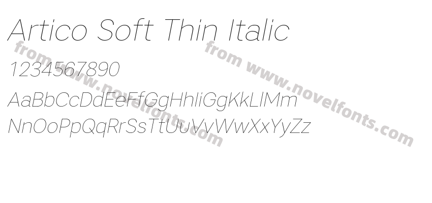 Artico Soft Thin ItalicPreview