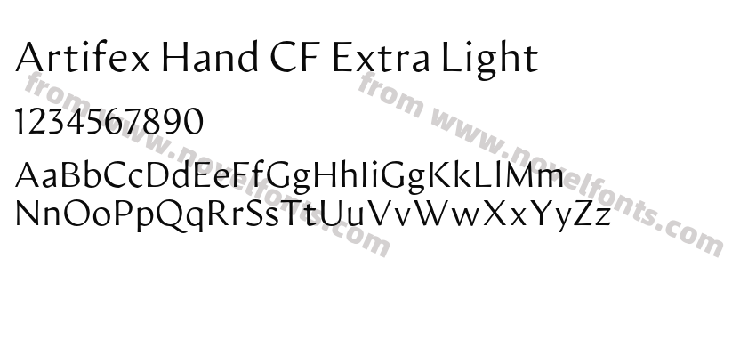 Artifex Hand CF Extra LightPreview