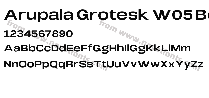 Arupala Grotesk W05 BoldPreview