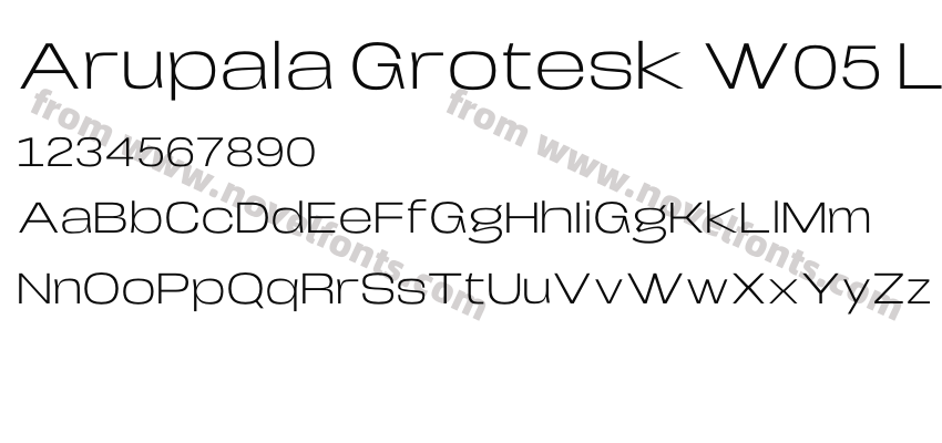 Arupala Grotesk W05 LightPreview