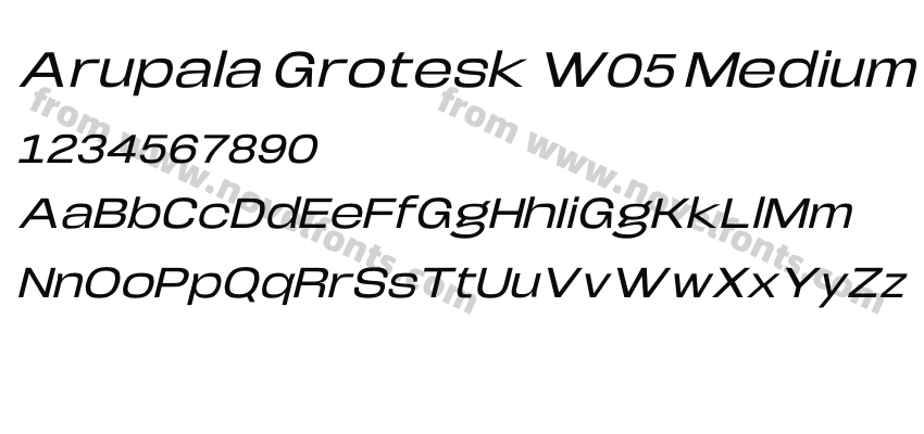Arupala Grotesk W05 Medium ItPreview