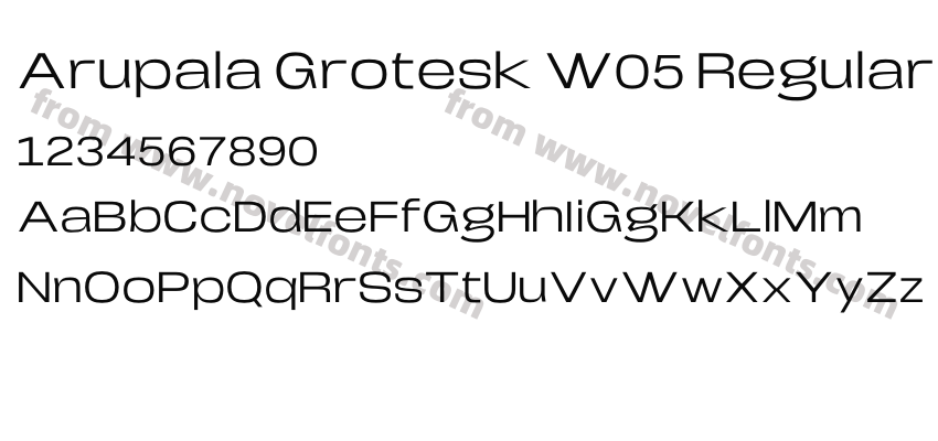 Arupala Grotesk W05 RegularPreview