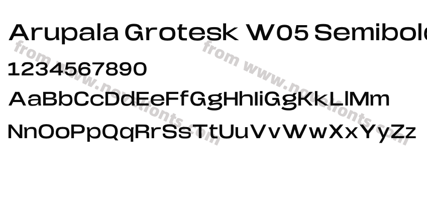 Arupala Grotesk W05 SemiboldPreview