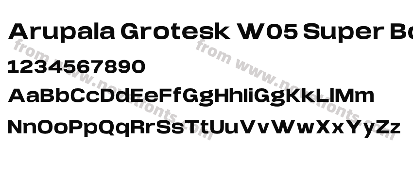 Arupala Grotesk W05 Super BoldPreview