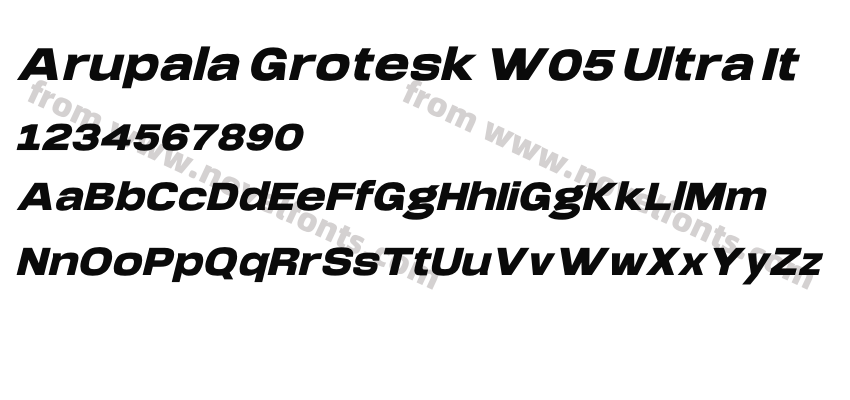 Arupala Grotesk W05 Ultra ItPreview