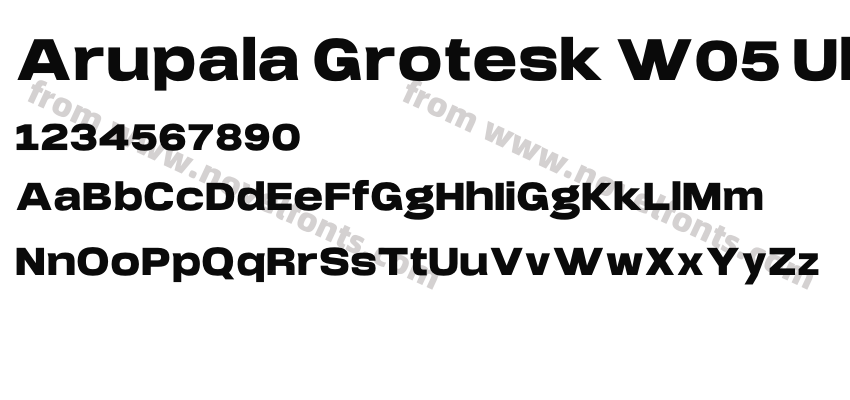 Arupala Grotesk W05 UltraPreview