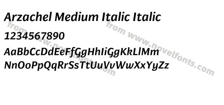 Arzachel Medium Italic ItalicPreview