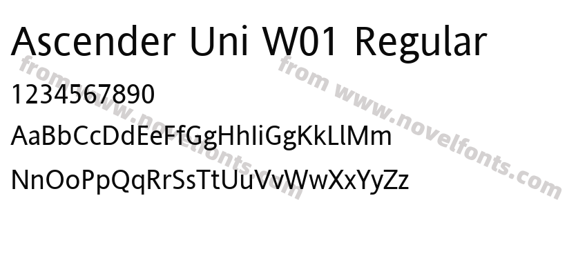 Ascender Uni W01 RegularPreview