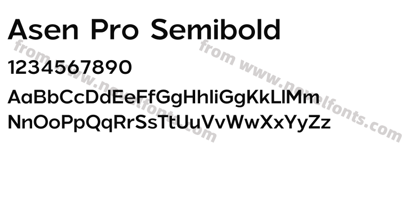 Asen Pro SemiboldPreview