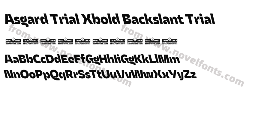 Asgard Trial Xbold Backslant TrialPreview