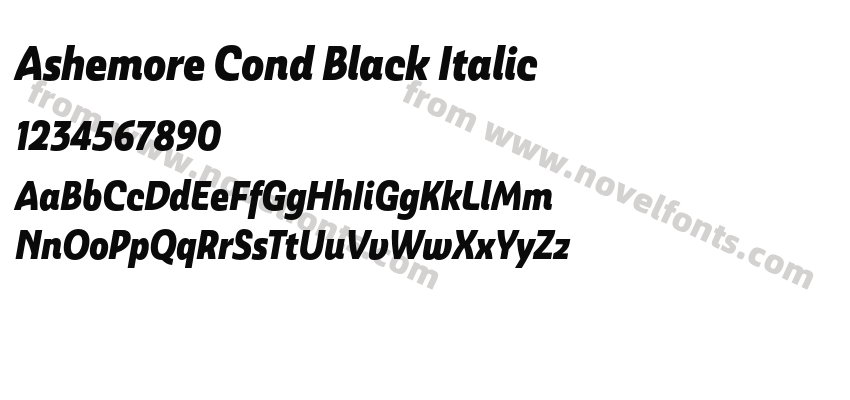 Ashemore Cond Black ItalicPreview