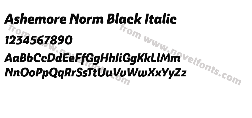Ashemore Norm Black ItalicPreview