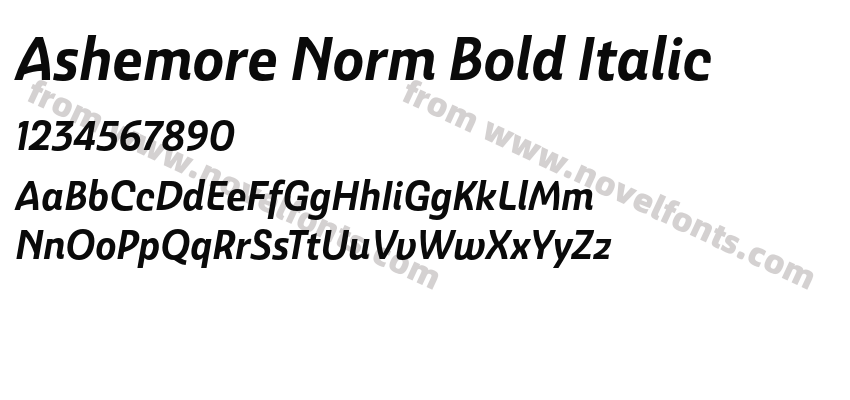 Ashemore Norm Bold ItalicPreview