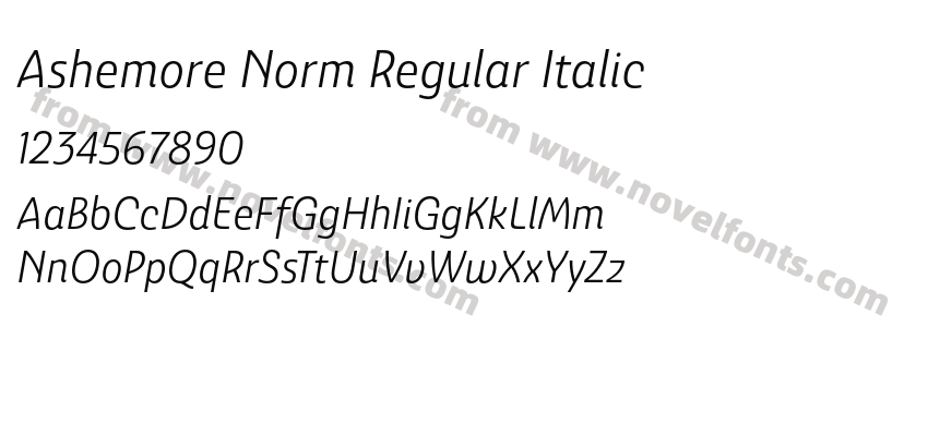 Ashemore Norm Regular ItalicPreview