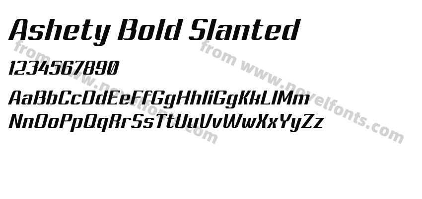 Ashety Bold SlantedPreview