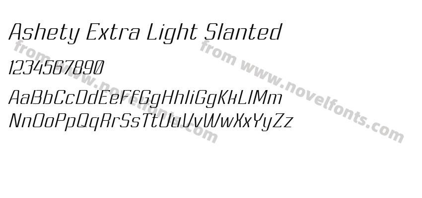 Ashety Extra Light SlantedPreview