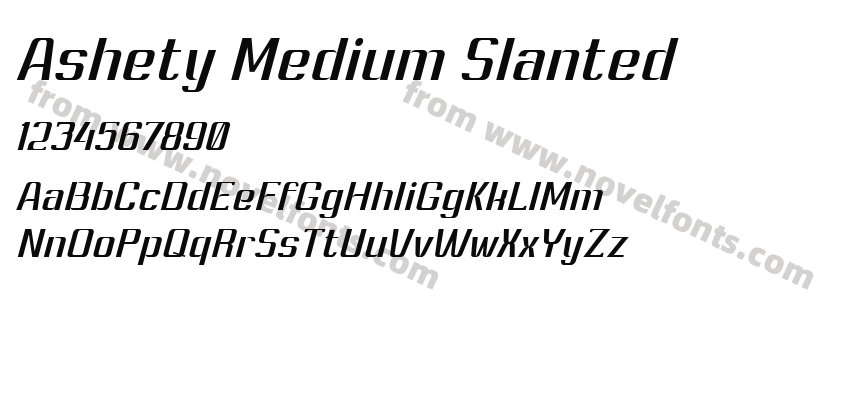 Ashety Medium SlantedPreview